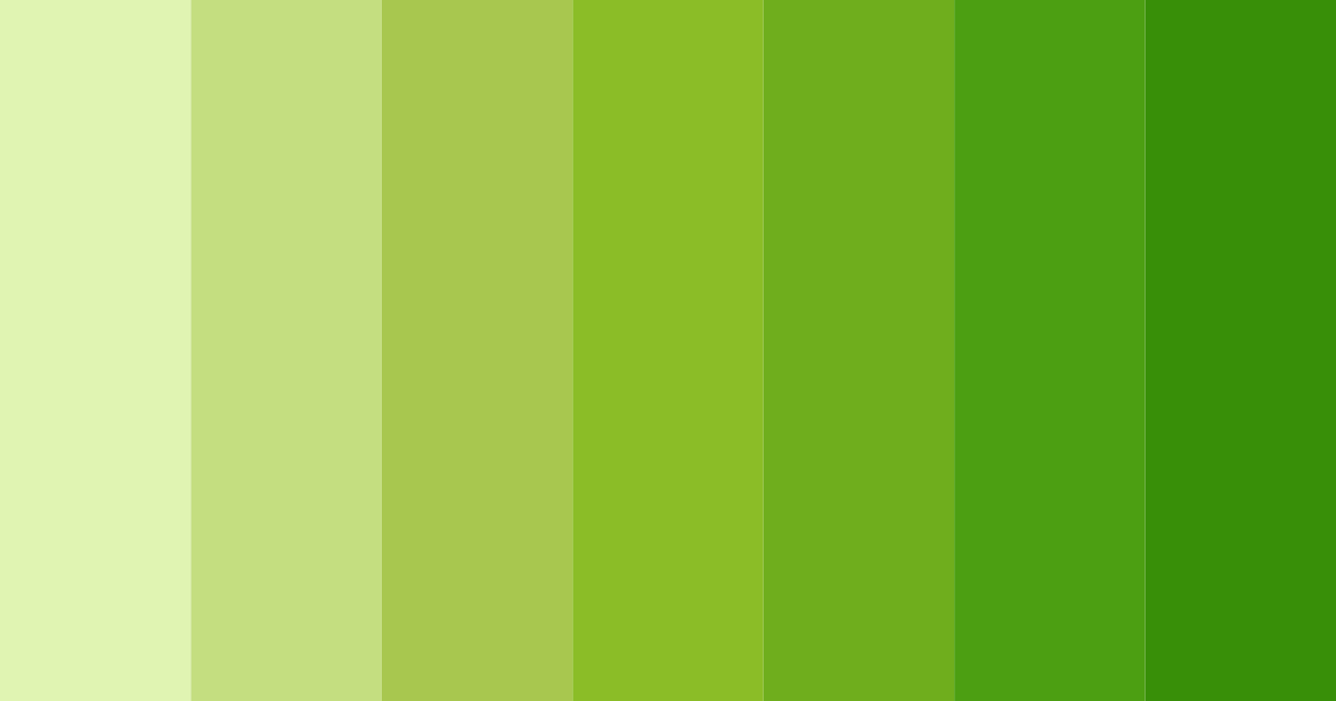 Download shades of yellow green color palette PNG image (landscape)