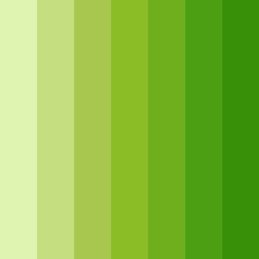 Download shades of yellow green color palette PNG image (square)