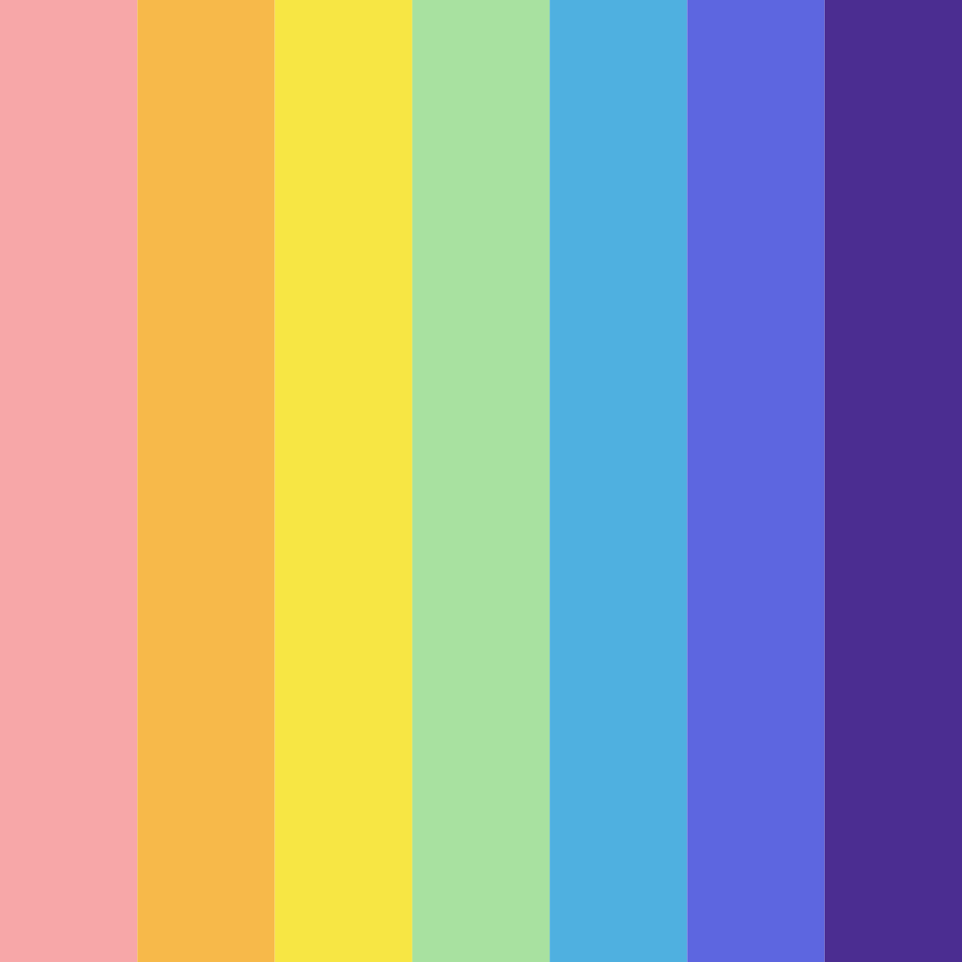 Download colorful blue color palette PNG image (square)
