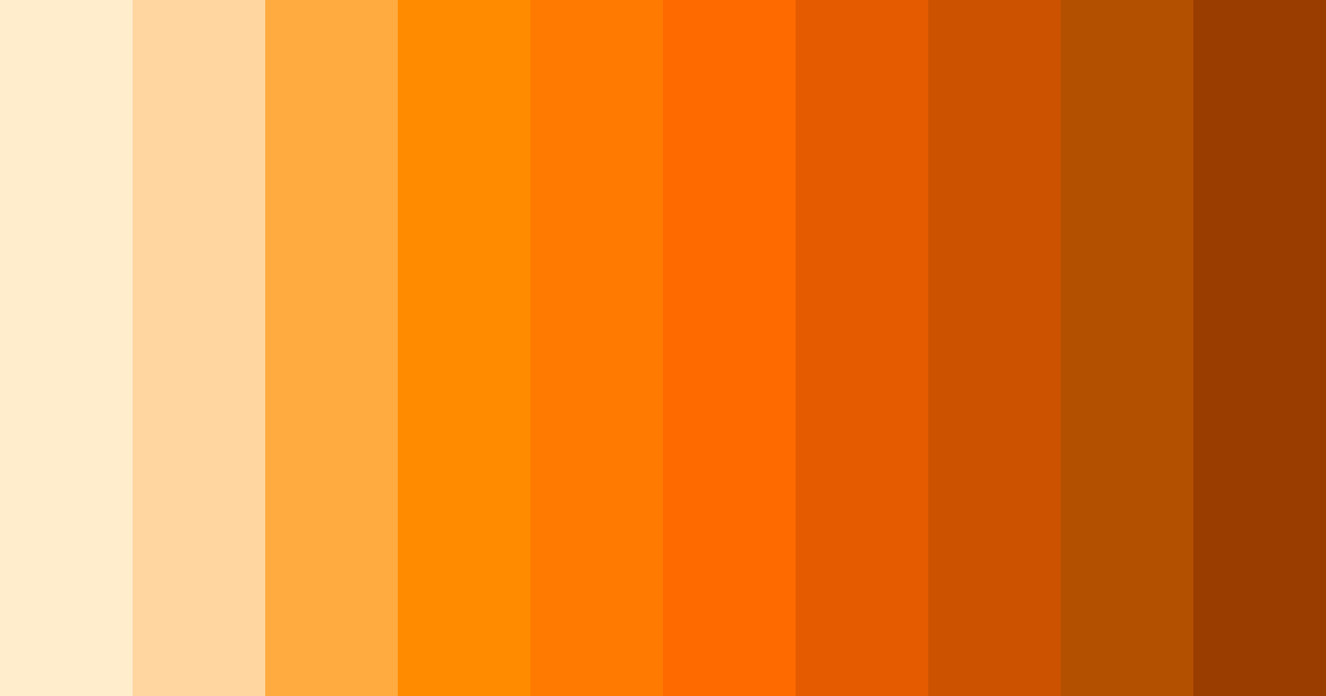 Download vibrant orange color palette PNG image (landscape)