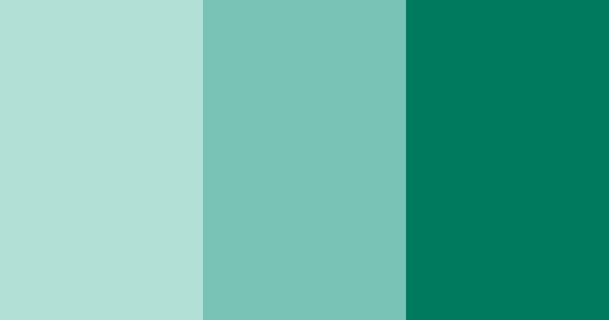 Download tropical jade mist color palette PNG image (landscape)