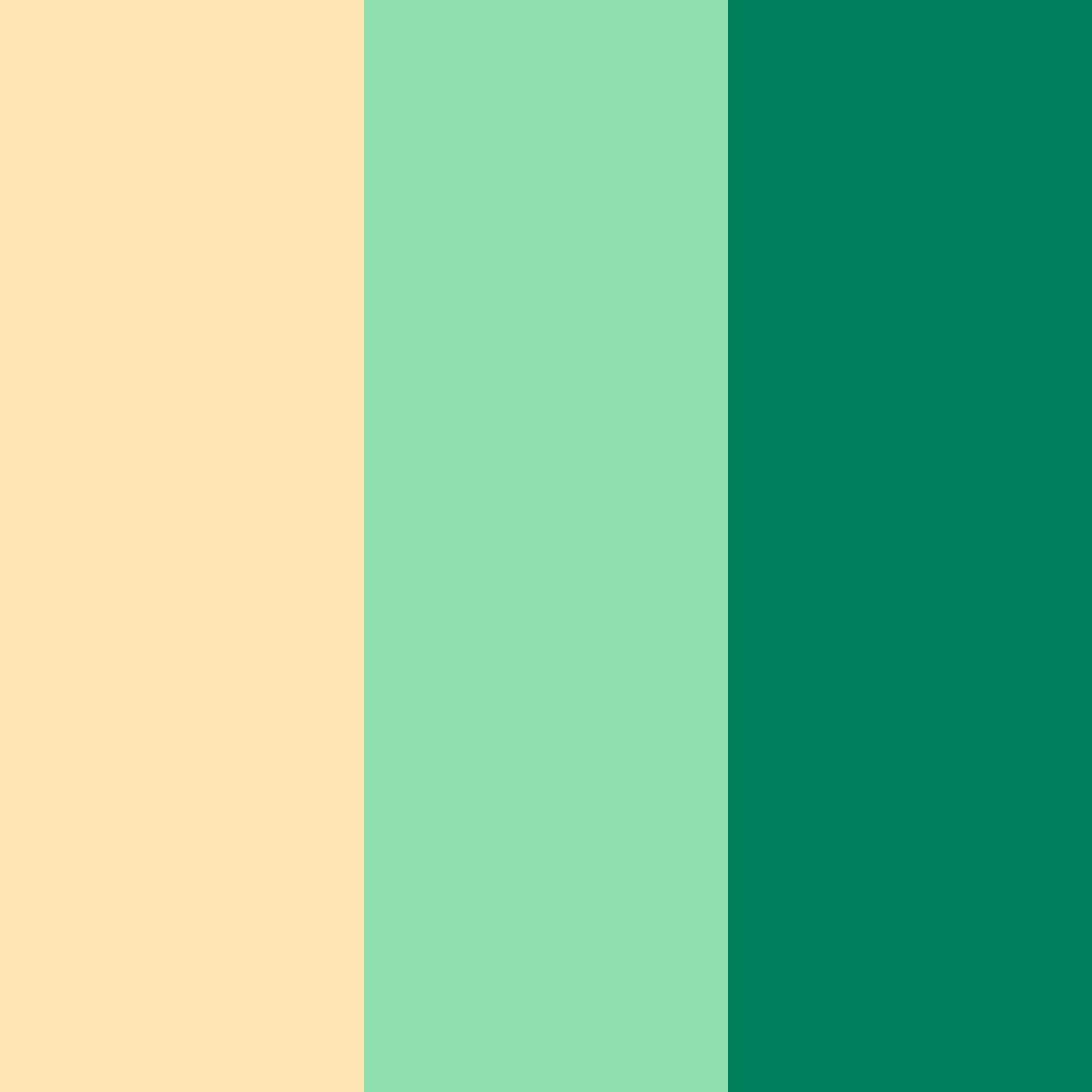 Download orange greenery color palette PNG image (square)