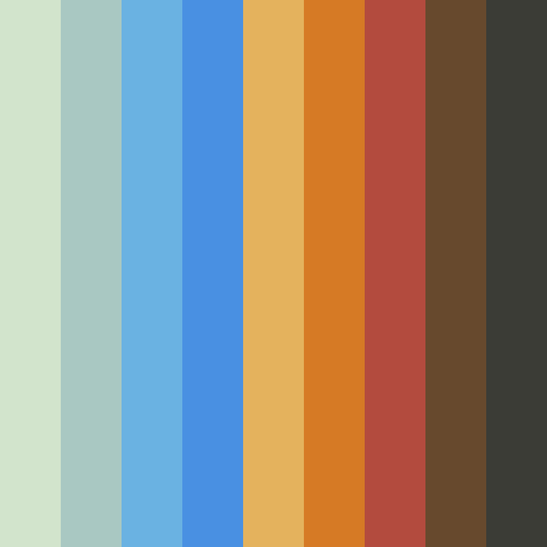 Download whimsical meadow dream color palette PNG image (square)