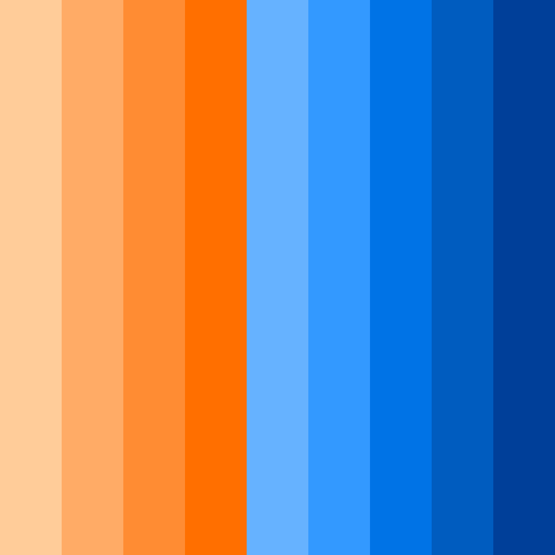 Download sunset to ocean color palette PNG image (square)