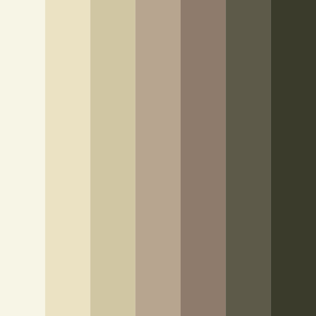 Download shades of ivory white color palette PNG image (square)