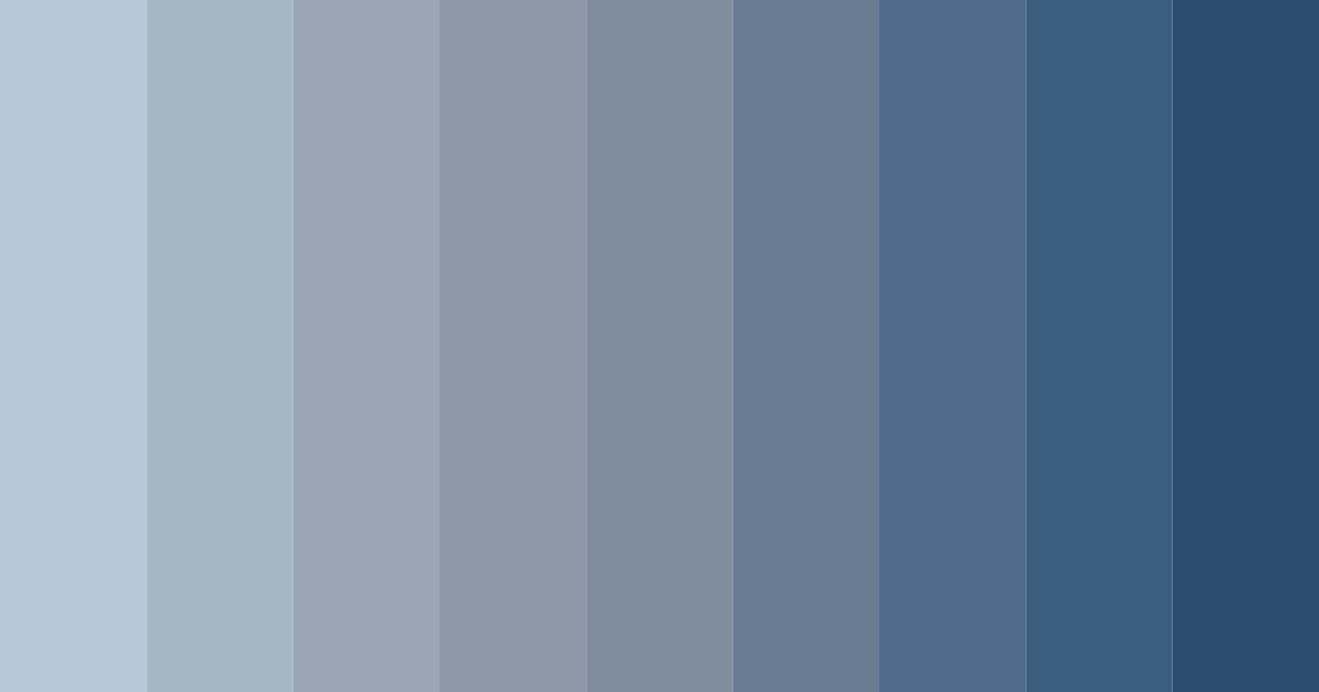 Download blue morandi color palette PNG image (landscape)