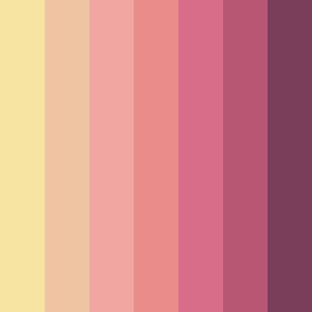 Download blushing autumn blooms color palette PNG image (square)