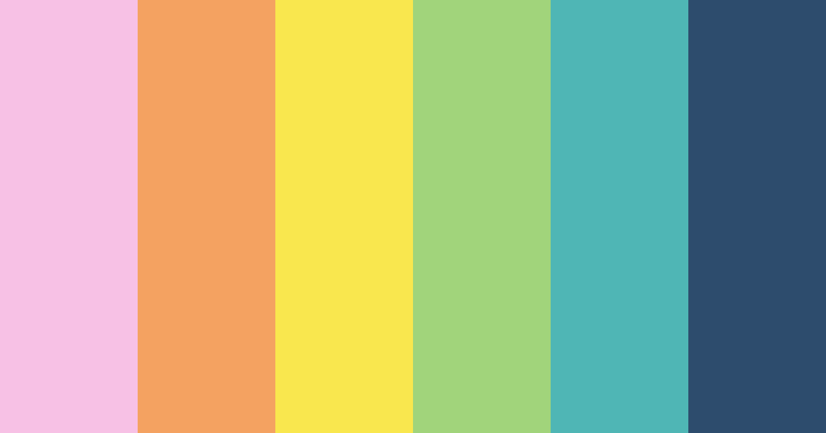 Download rainbow hues color palette PNG image (landscape)