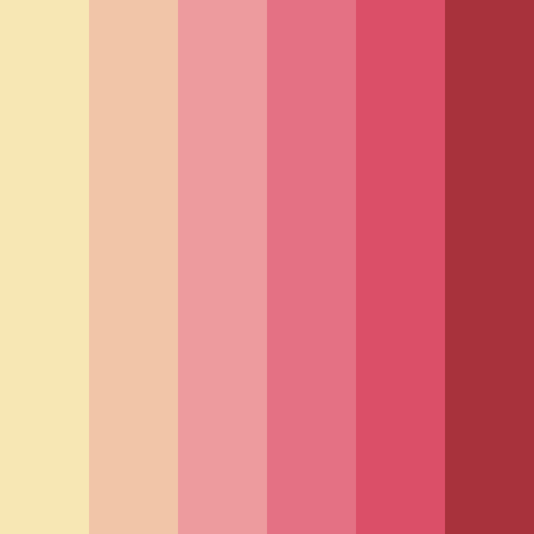 Download red sunset color palette PNG image (square)