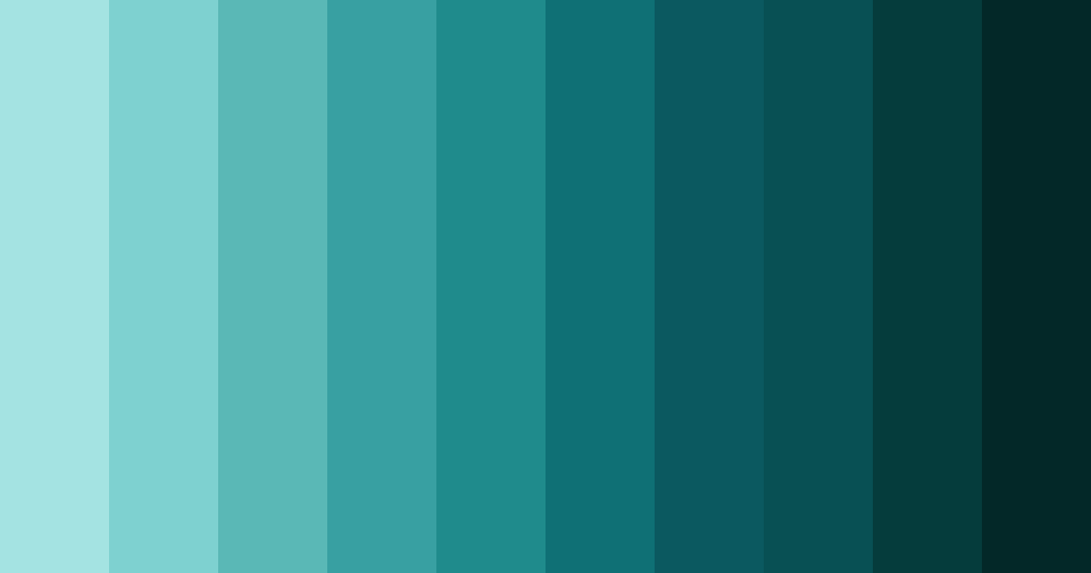 Download tropical teal cascade color palette PNG image (landscape)