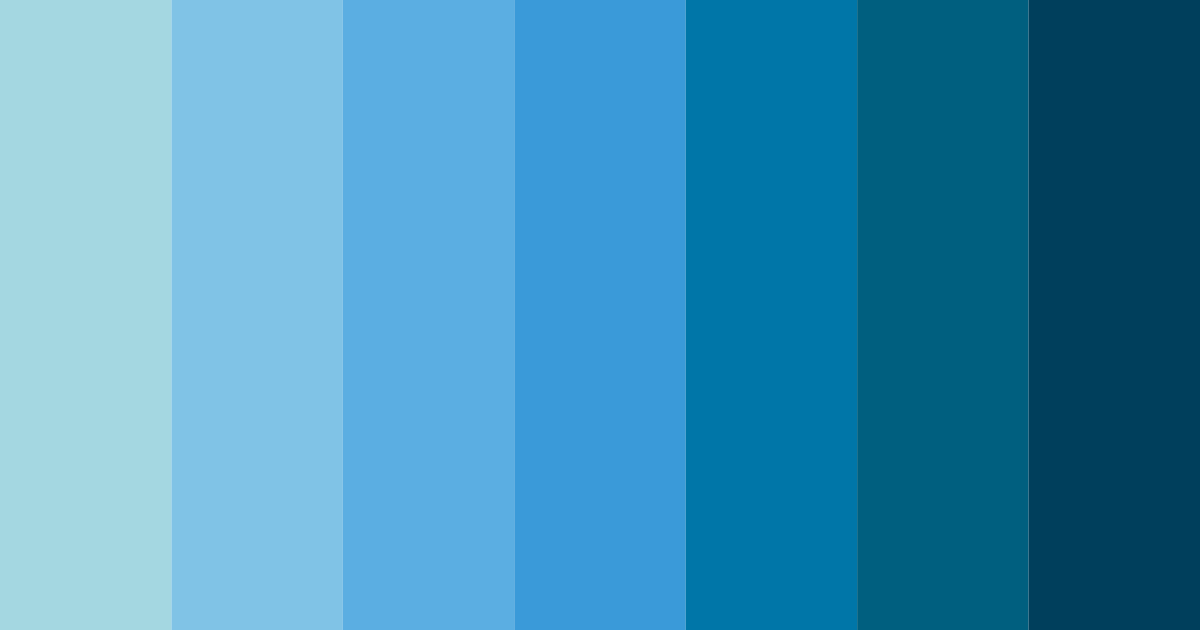 Download shades of blue sky color palette PNG image (landscape)