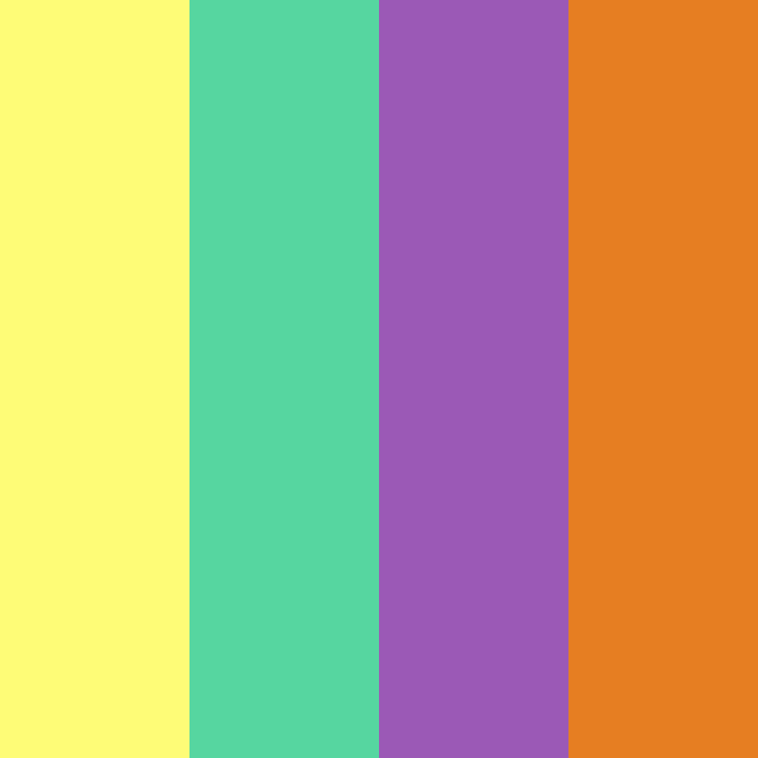 Download colorful vibes color palette PNG image (square)