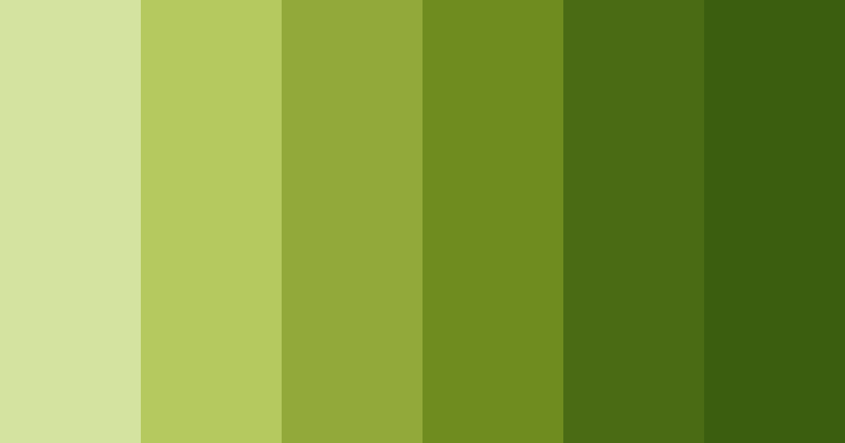 Download shades of yellowgreen color palette PNG image (landscape)
