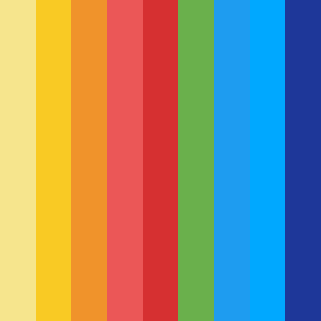 Download vibrant horizon color palette PNG image (square)