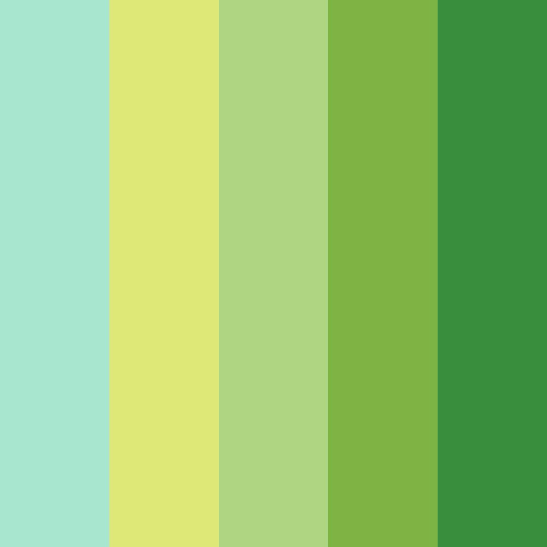 Download verdant harmony color palette PNG image (square)