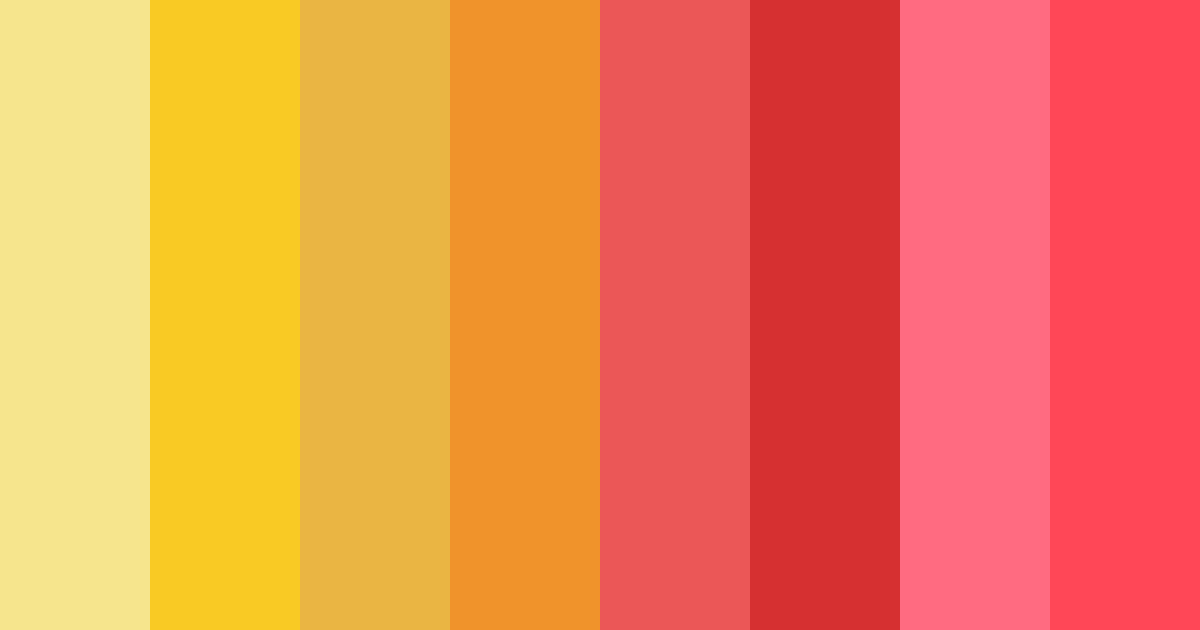 Download bright yellow color palette PNG image (landscape)