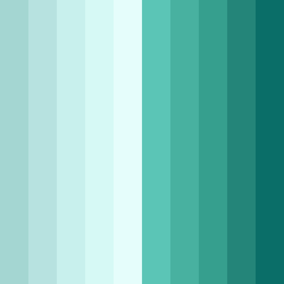 Download teal breeze color palette PNG image (square)