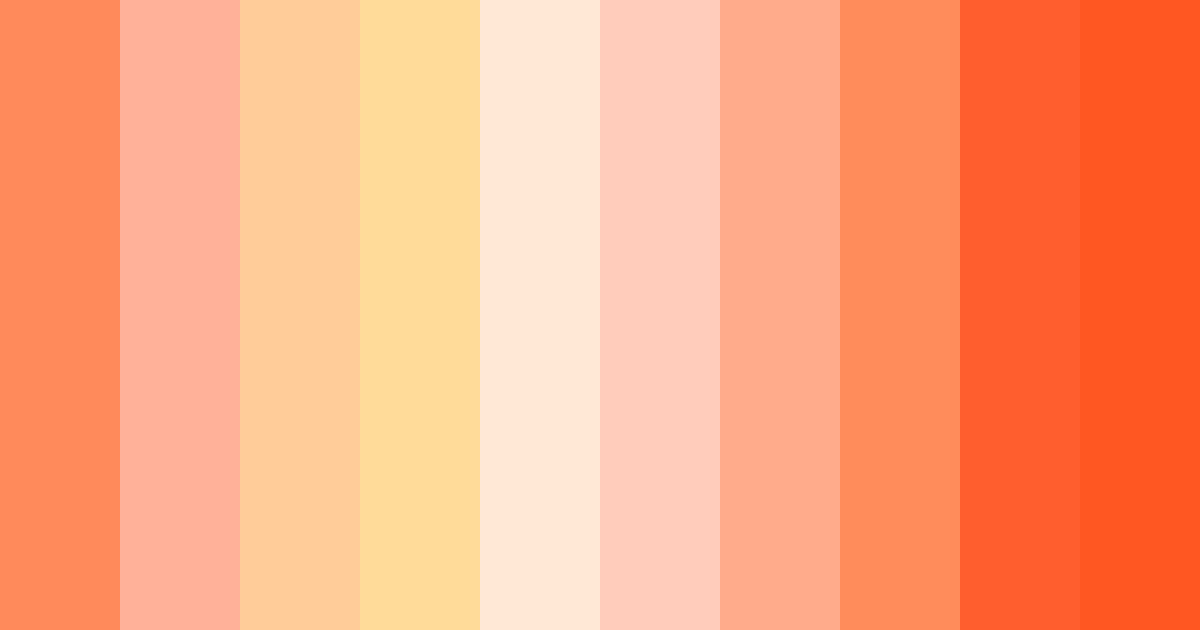 Download bright orange color palette PNG image (landscape)