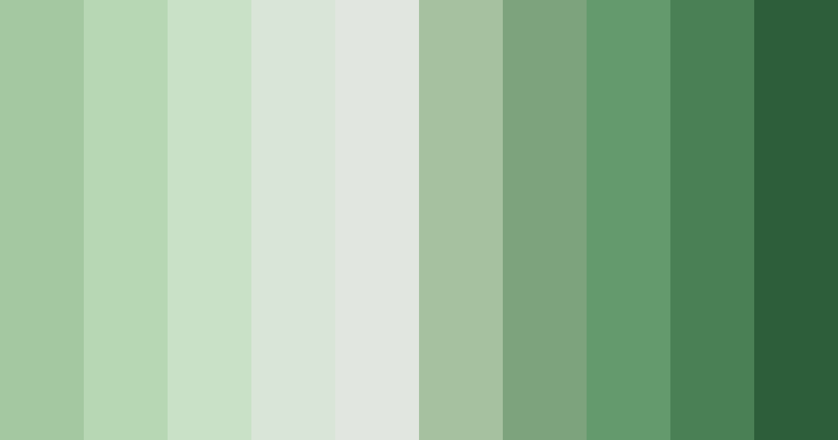 Download green serenity color palette PNG image (landscape)