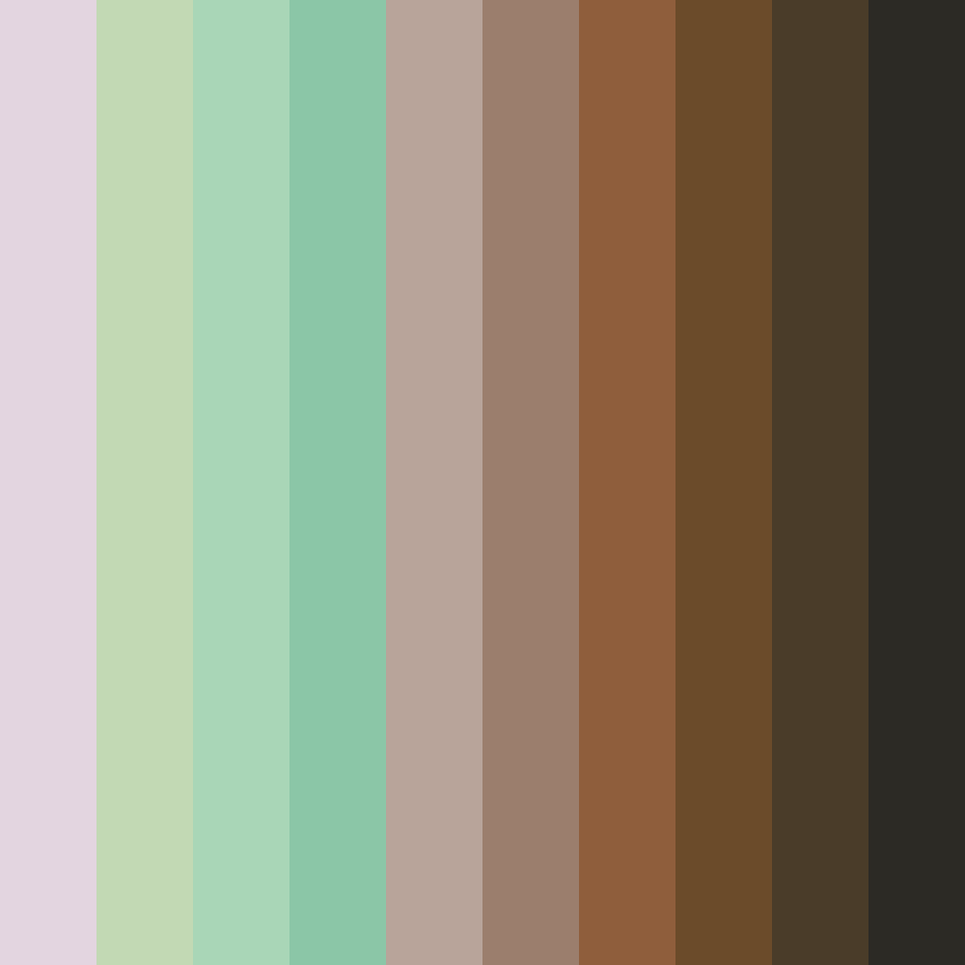 Download whimsical woodland color palette PNG image (square)