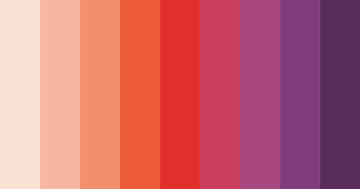 Download reddish shades color palette PNG image (landscape)