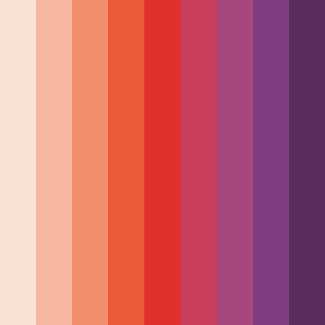 Download reddish shades color palette PNG image (square)