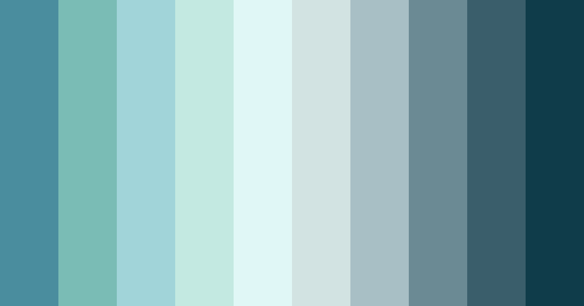 Download teal serenity color palette PNG image (landscape)