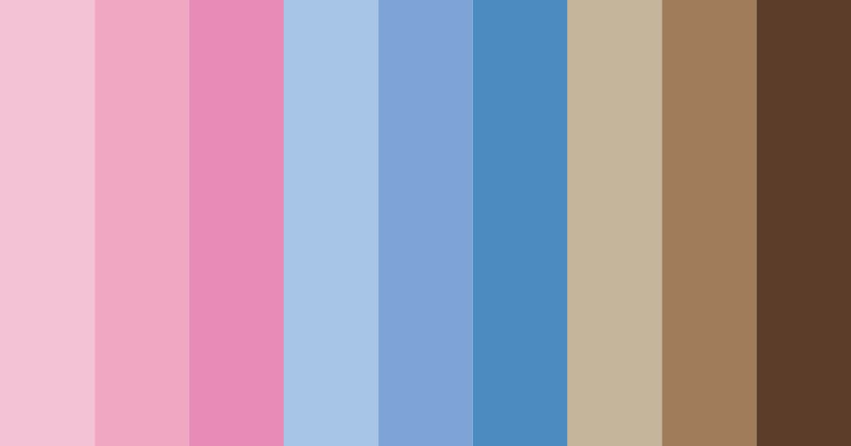 Download shades of pink blue brown color palette PNG image (landscape)