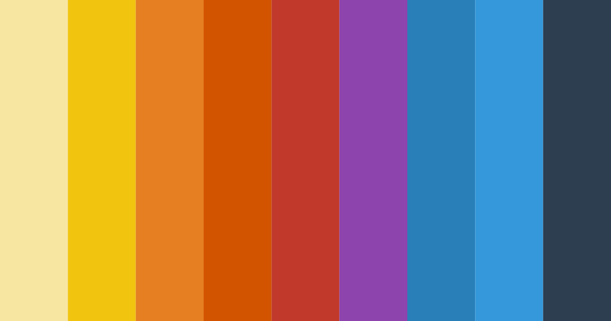 Download vibrant yellow orange blue color palette PNG image (landscape)