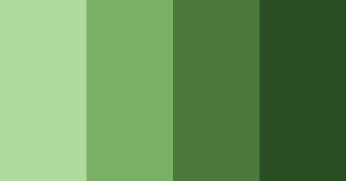 Download shades of hunter green color palette PNG image (landscape)