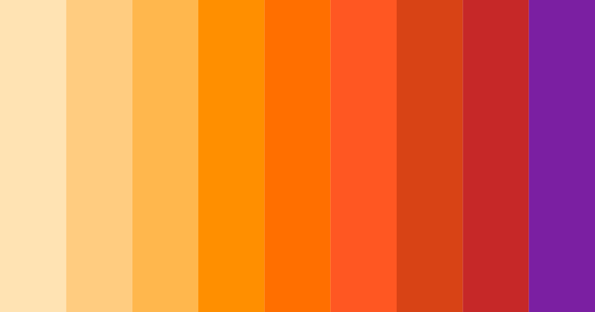 Download warm orange color palette PNG image (landscape)