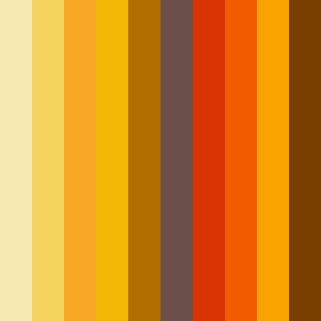 Download golden harvest ember color palette PNG image (square)