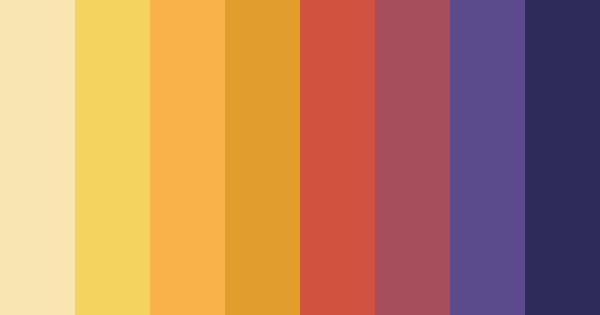 Download warm sunset color palette PNG image (landscape)