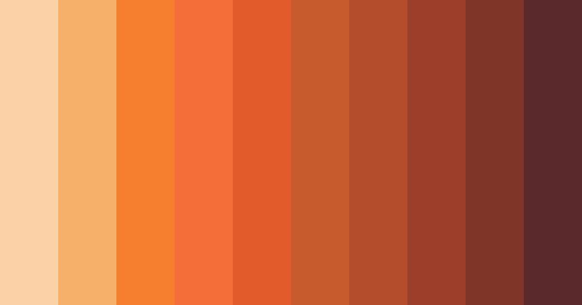 Download ginger sunset color palette PNG image (landscape)