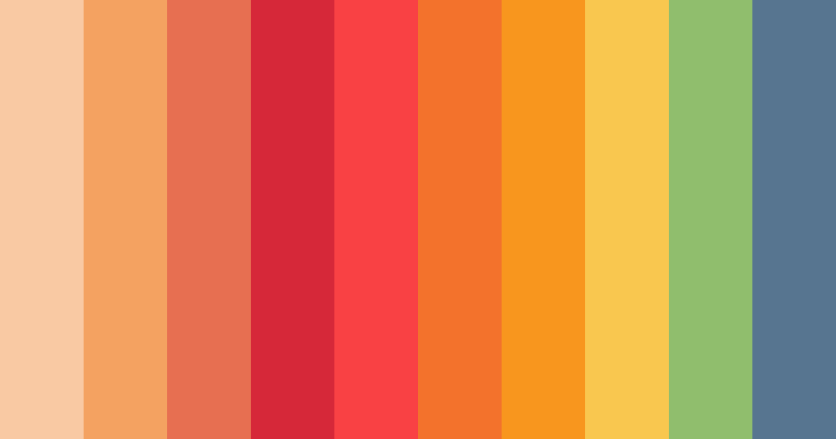 Download ginger sunset color palette PNG image (landscape)
