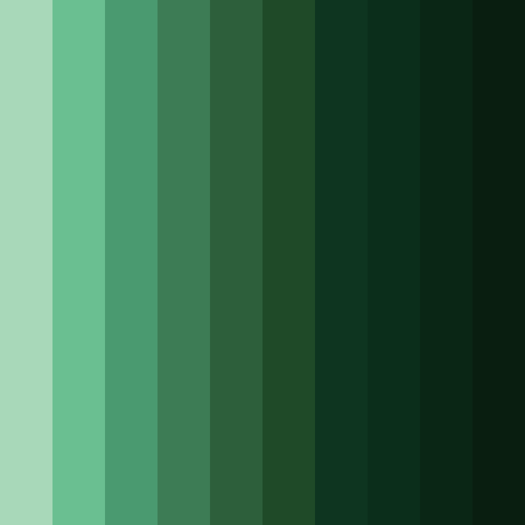 Download green rainforest color palette PNG image (square)