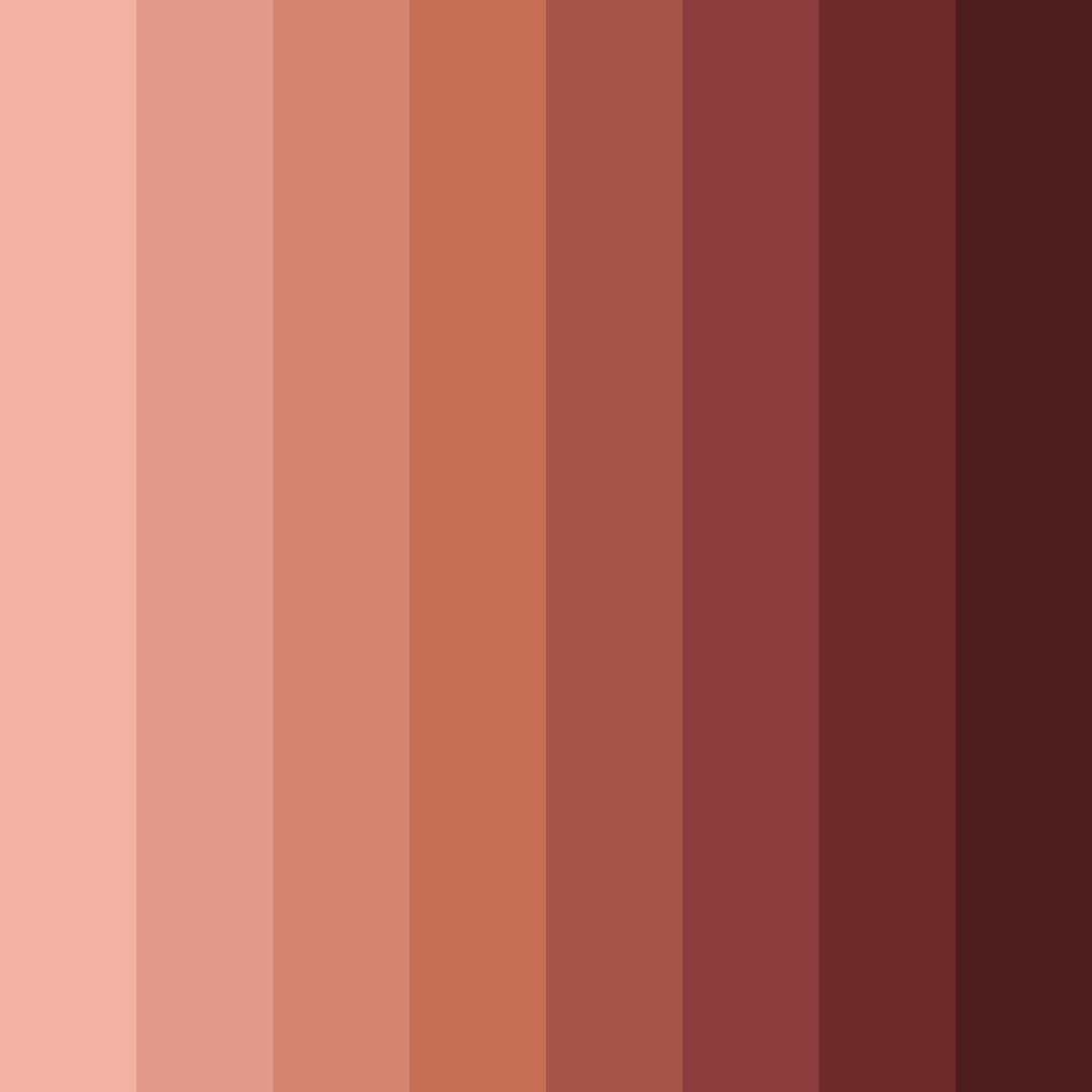 Download deep red shades color palette PNG image (square)