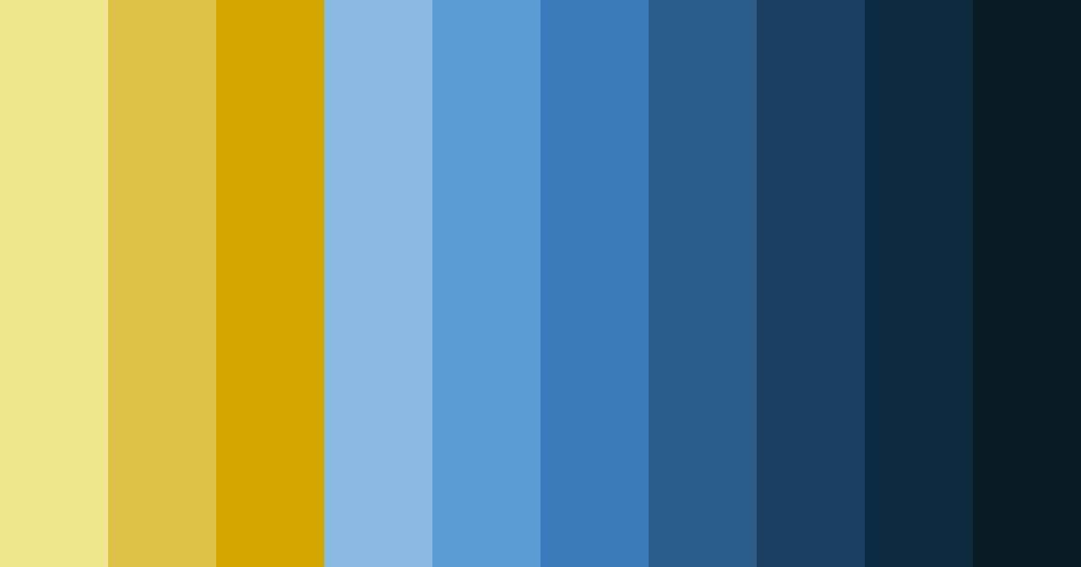 Download blue sunshine color palette PNG image (landscape)