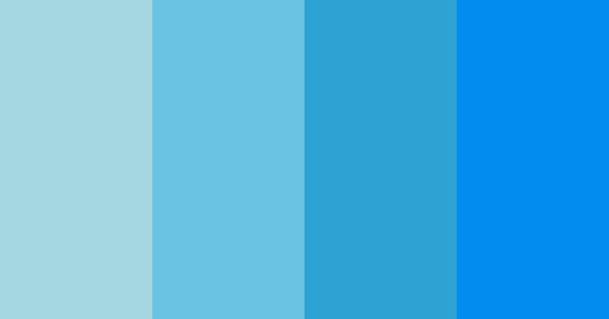 Download aqua serenity color palette PNG image (landscape)