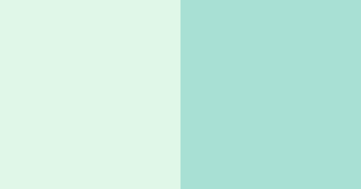 Download minty green color palette PNG image (landscape)