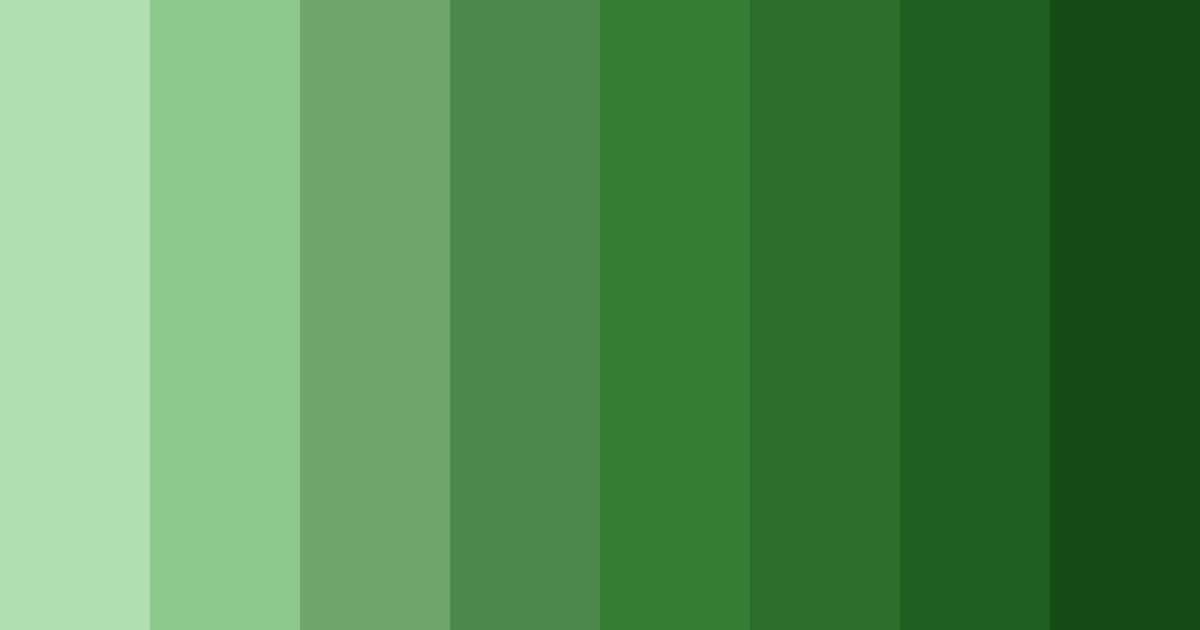 Download shades of green forest color palette PNG image (landscape)