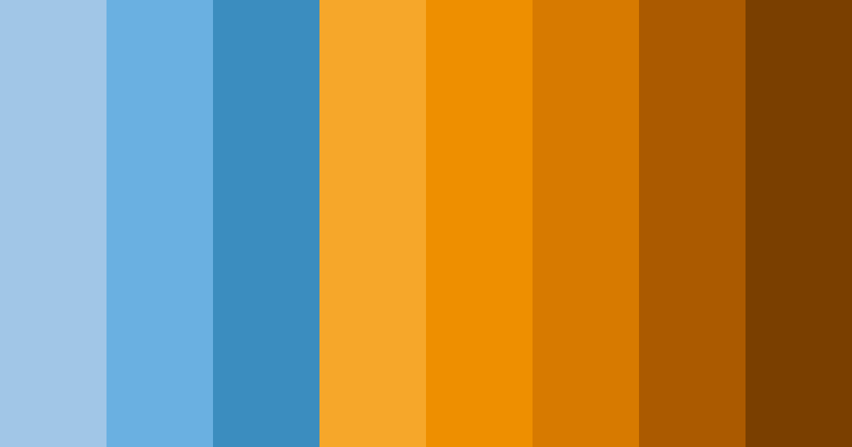Download blue orange lake color palette PNG image (landscape)