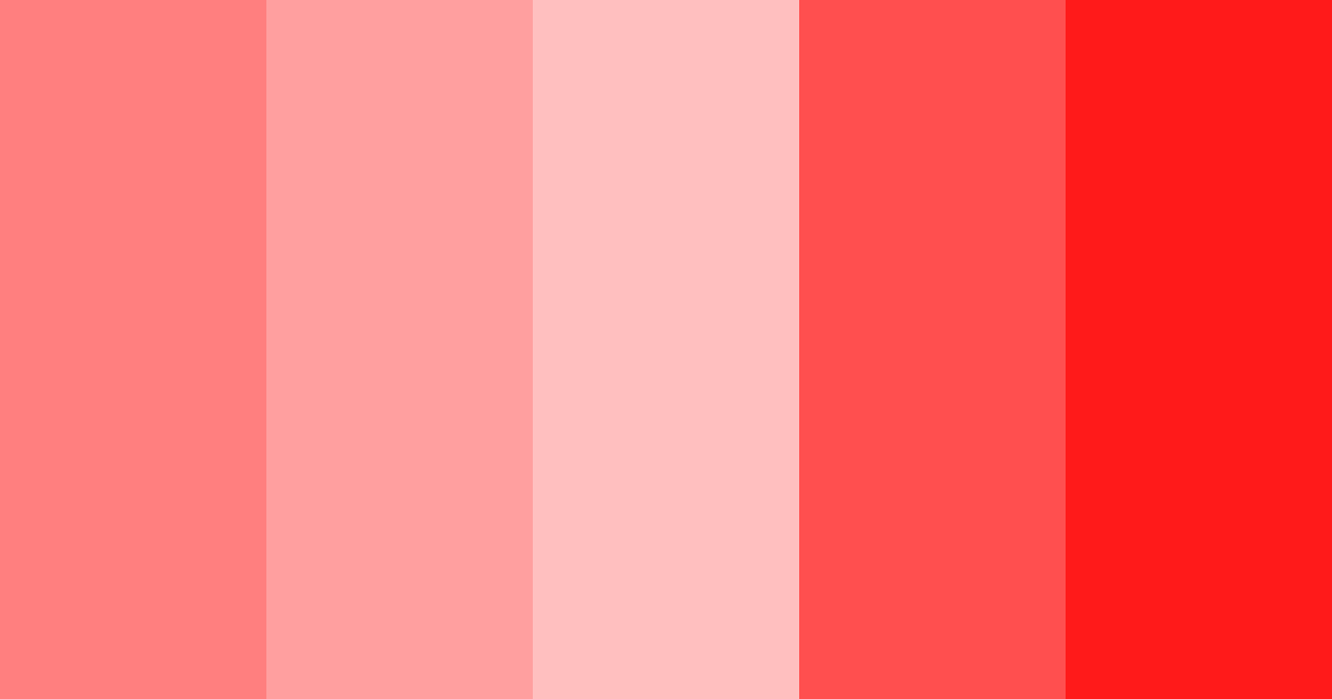 Download coral pink shades color palette PNG image (landscape)
