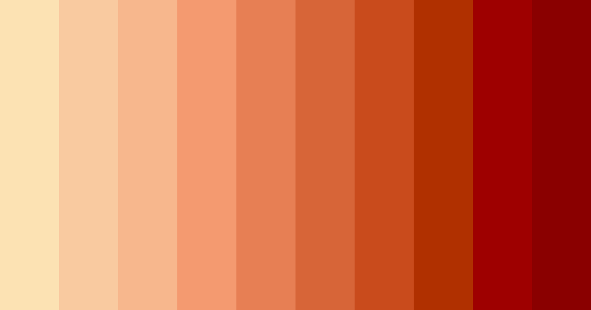 Download red sunset color palette PNG image (landscape)