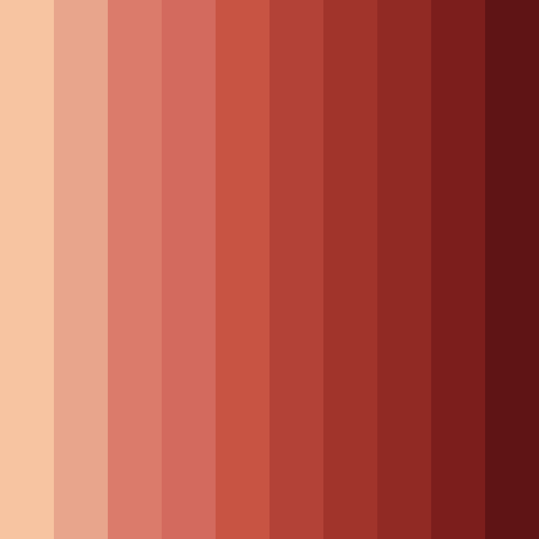 Download terracotta sunset color palette PNG image (square)