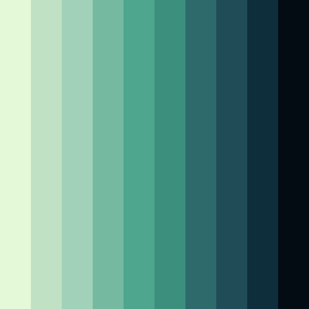 Download blue green serenity color palette PNG image (square)