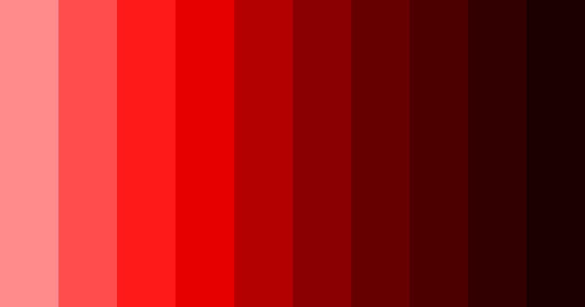 Download chinese red shades color palette PNG image (landscape)