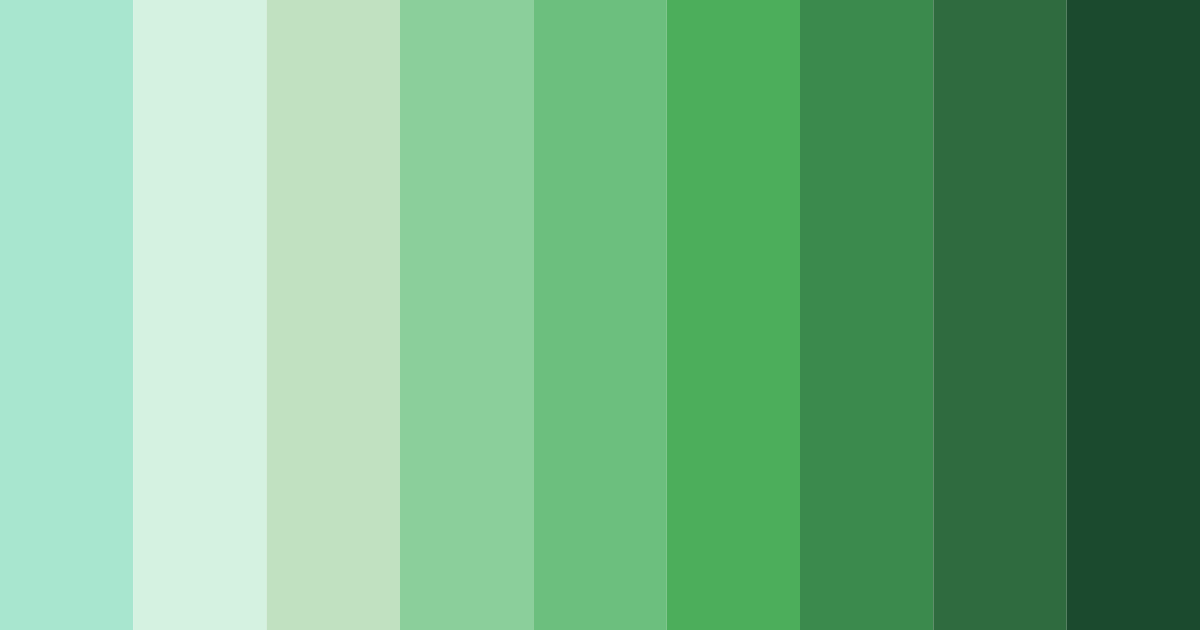 Download dark green serenity color palette PNG image (landscape)