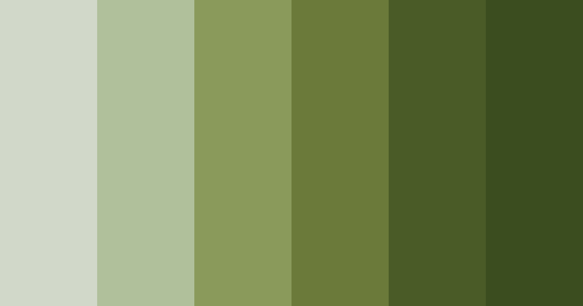 Download olive shades color palette PNG image (landscape)