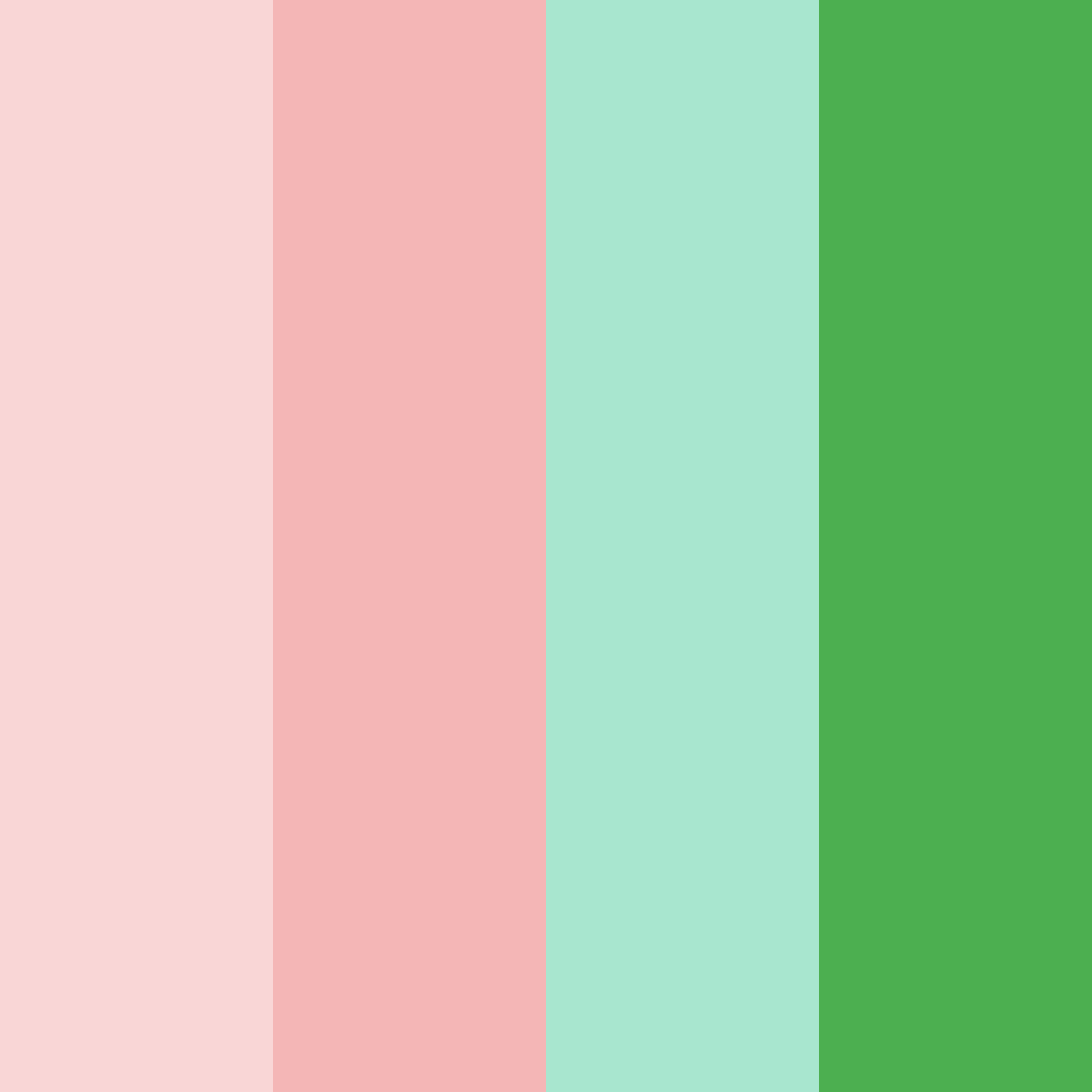 Download pink green color palette PNG image (square)